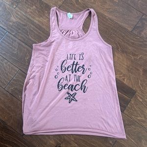 Life is better at the beach tank top